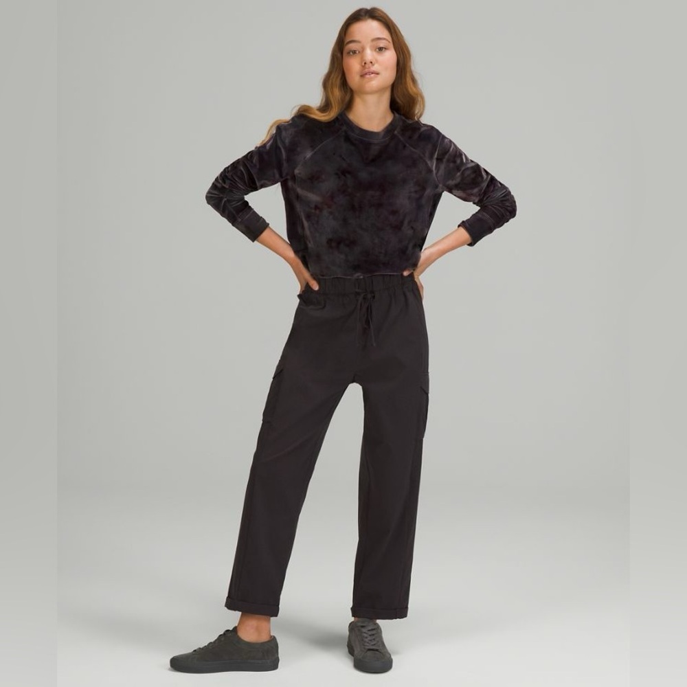 LULULEMON Velour Warm Down Crew | Interstellar Dark Grey Multi | Fits Medium